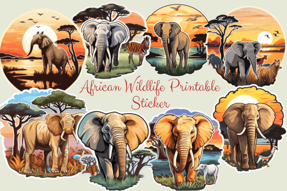 Download African Wildlife Printable Sticker - Premium Resources