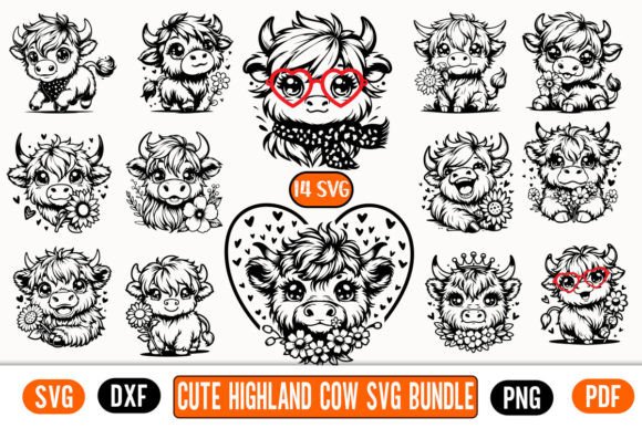 Download Highland Cow Svg, Png, DXF Bundle Cricut - Cricut Collection
