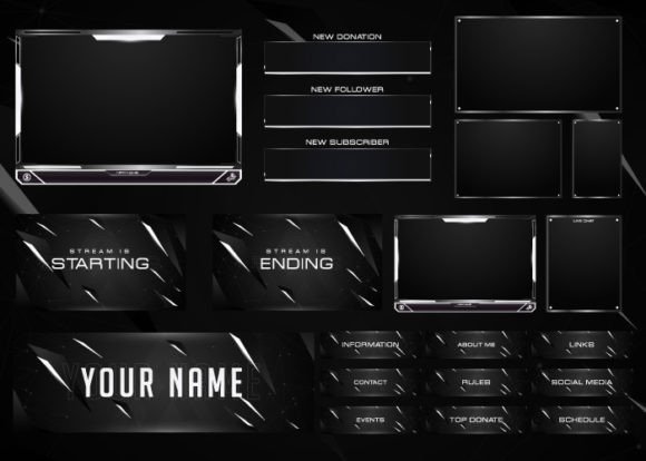 Download Twitch Overlay Live Stream Set - Twitch Collection
