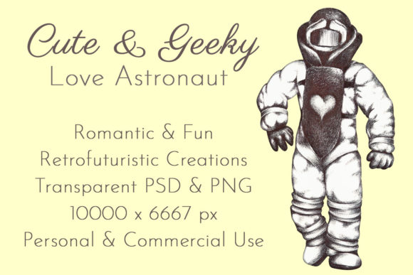 Download Love Astronaut Cute Geek Cut out Drawing - Geek Collection