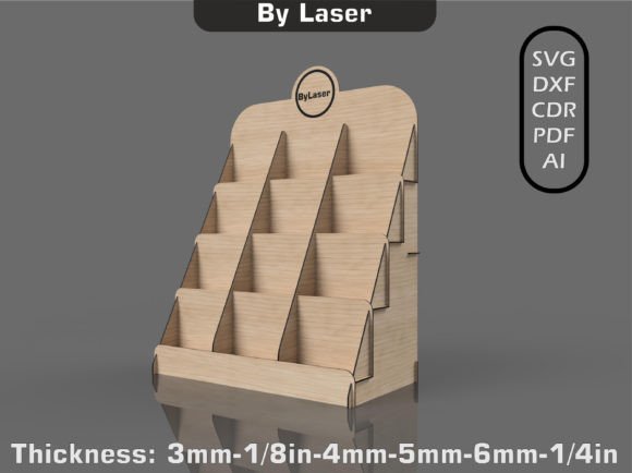 Download Laser Cut File Countertop Display Stand - Display Collection