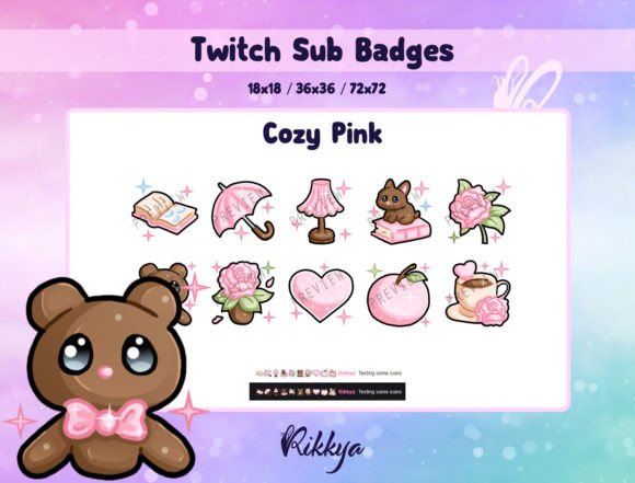 Download Twitch Badge/icons Cozy Comfortable Pink - Twitch Collection