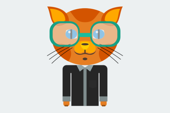 Download Geek Cat Character Illustration - Geek Collection