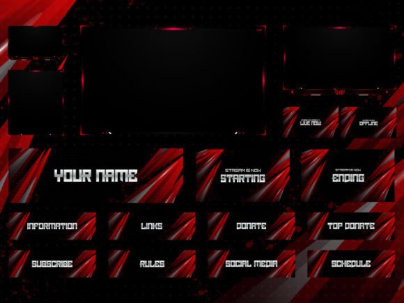 Download Twitch Overlay Live Stream Set - Twitch Collection