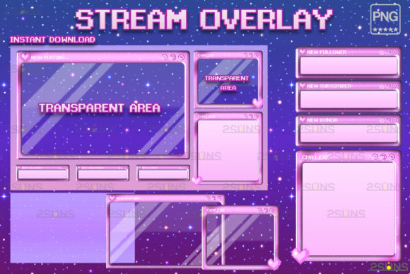 Download Kawaii Twitch Overlay Package Stream - Premium Resources