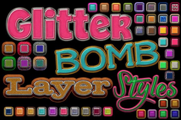 Download Glitter Bomb Layer Styles - Layer styles Collection
