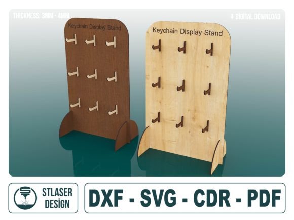 Download Laser Cut Keychain Display Stand Files - Display Collection