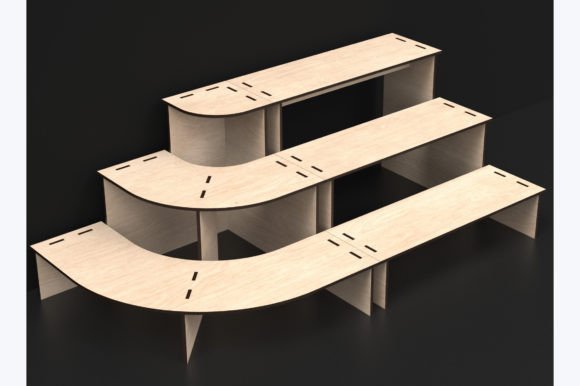 Download Laser Cut 3 Tier Display Stand Svg Files - Display Collection
