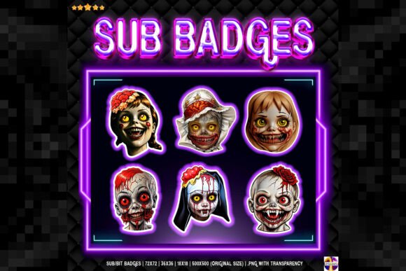 Download Doll Zombie Hall Sub Badge for Twitch - Twitch Collection