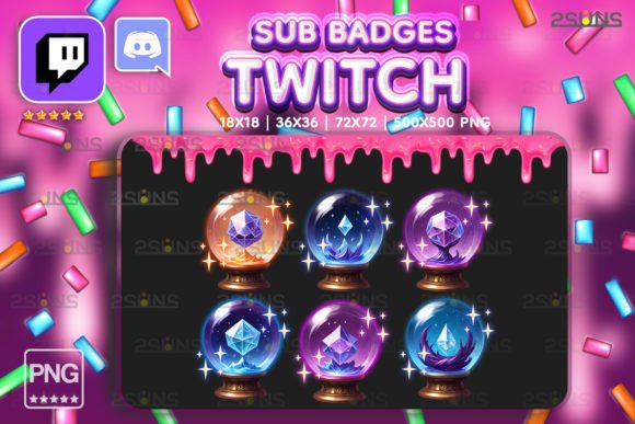 Download 6 Magic Sub Badges for Streamer Twitch - Twitch Collection