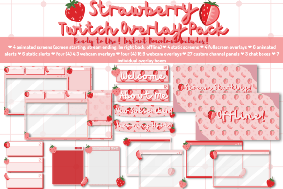 Download Strawberry Twitch Stream Package - Twitch Collection
