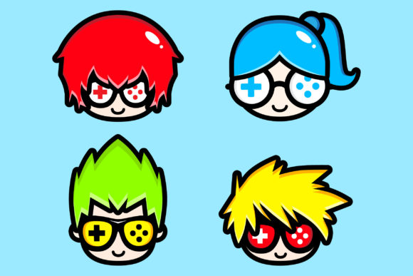 Download Design Vector Set of Geek Gamer - Geek Collection