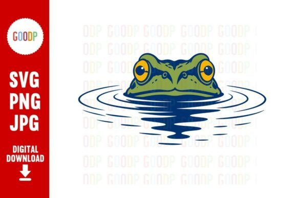 Download Frog in Water Pond Wildlife SVG - Wildlife Collection