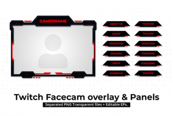 Download Twitch Facecam Overlay and Twitch Panels - Facecam Collection