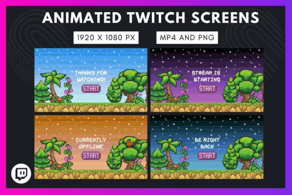 Download Pixel City Twitch Animated Screens - Twitch Collection