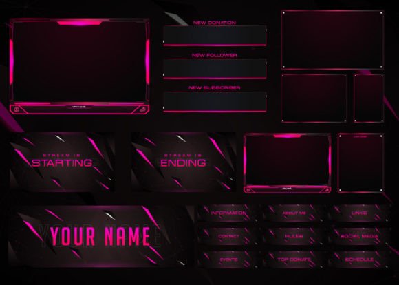 Download Twitch Overlay Live Stream Set - Twitch Collection