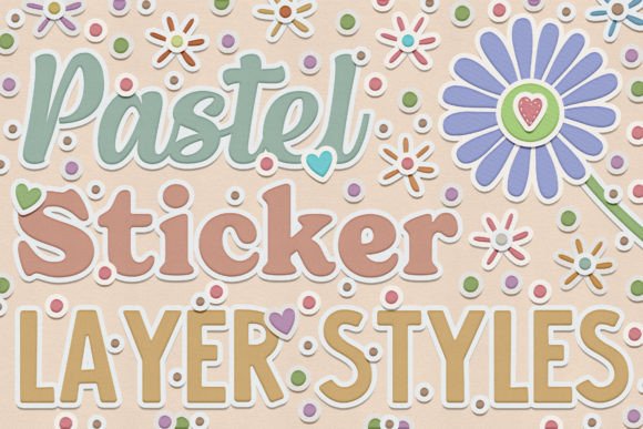 Download Pastel Paper Sticker Layer Styles - Layer styles Collection