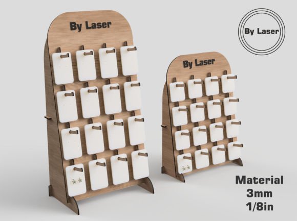 Download Earring Display Stand, Laser Cut Files - Display Collection